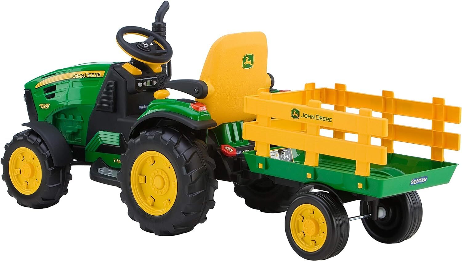 Peg Perego John Deere Ground Force Tractor with Trailer