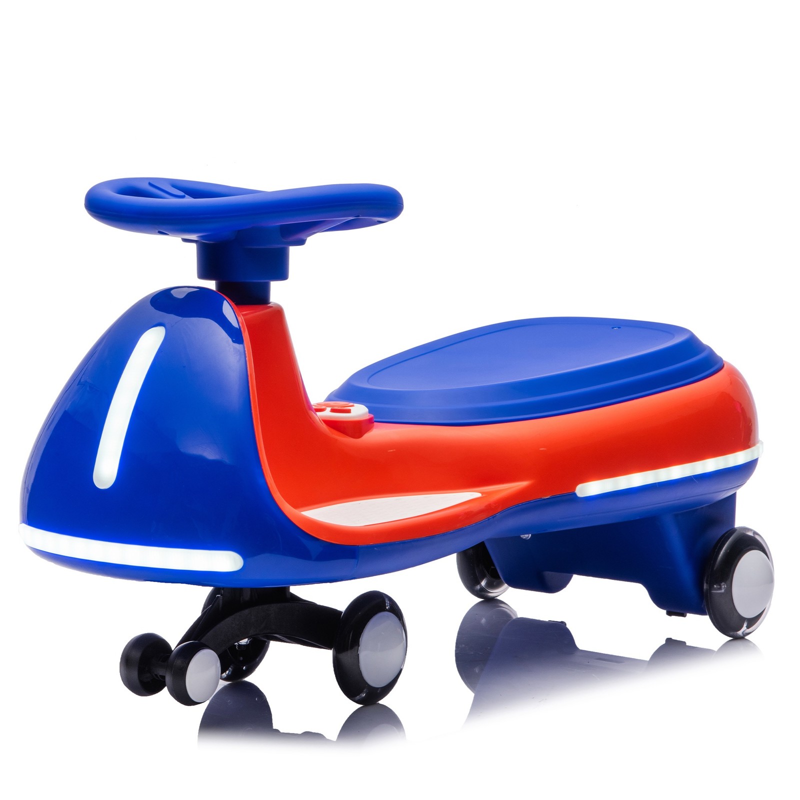 12V Kids Electric Wiggle Car with Pedal 2-in-1 Twist Car with Wireless Music