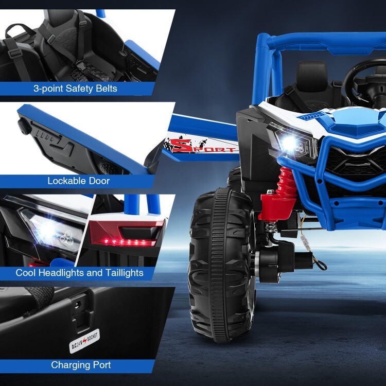 2-Seater Kids Ride on Electric UTV 24V battery Gift Kids w/2.4G Remote Control