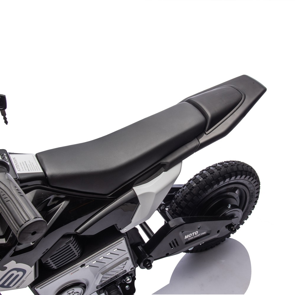 24V Kids Electric Motorcycle Toy, 200W Motor, LED Lights, Bluetooth MP3, 9.3MPH