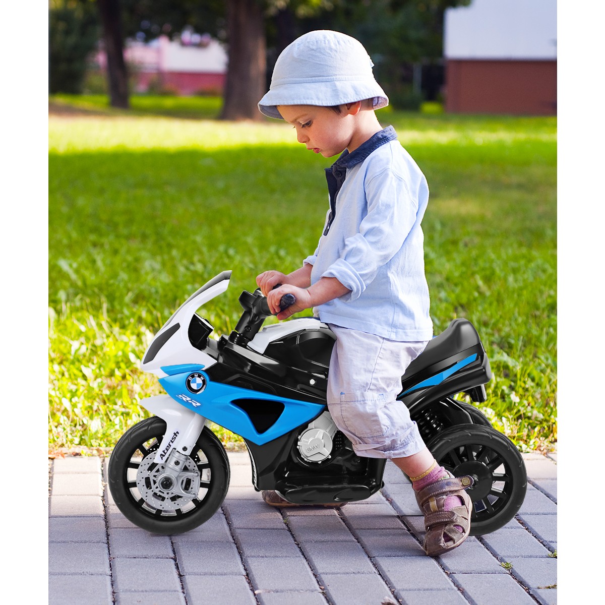 Kids Ride On Motorcycle BMW Licensed 6V Electric 3 Wheels Bicycle w/ Music&Light