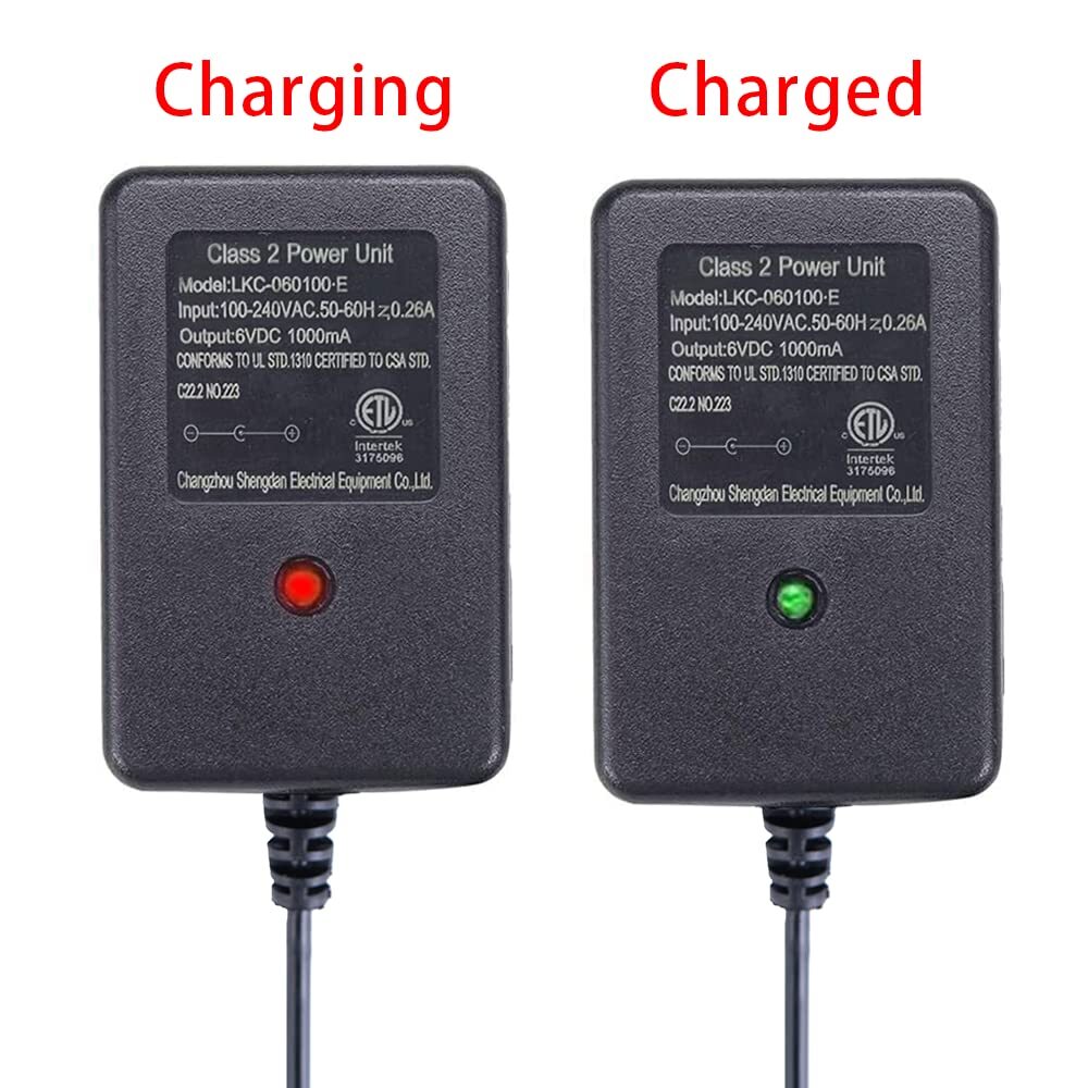 6V Charger for Ride on Toys 6V Battery Charger for Kids Ride on Car 6 Volt Ch…
