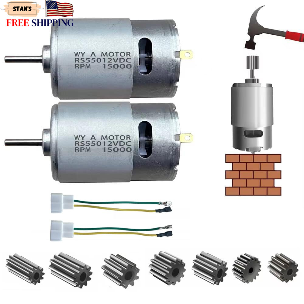 12V RS550 15000RPM Electric Drive Motor for Power Wheels Upgrade 18 Volt M 2Pcs