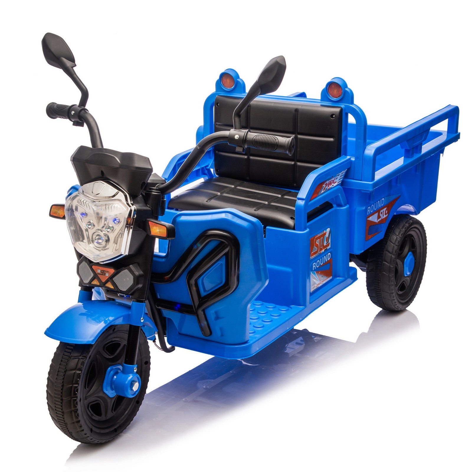 12V Kids Ride On Toy Tricycle Trike China 3-Wheel Cargo Truck LED Light Music