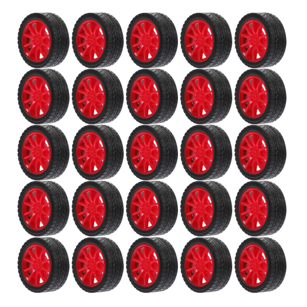 25pcs Car Toys Wheels DIY Kids Car Assemble Wheels Small Toy Truck Car Wheels