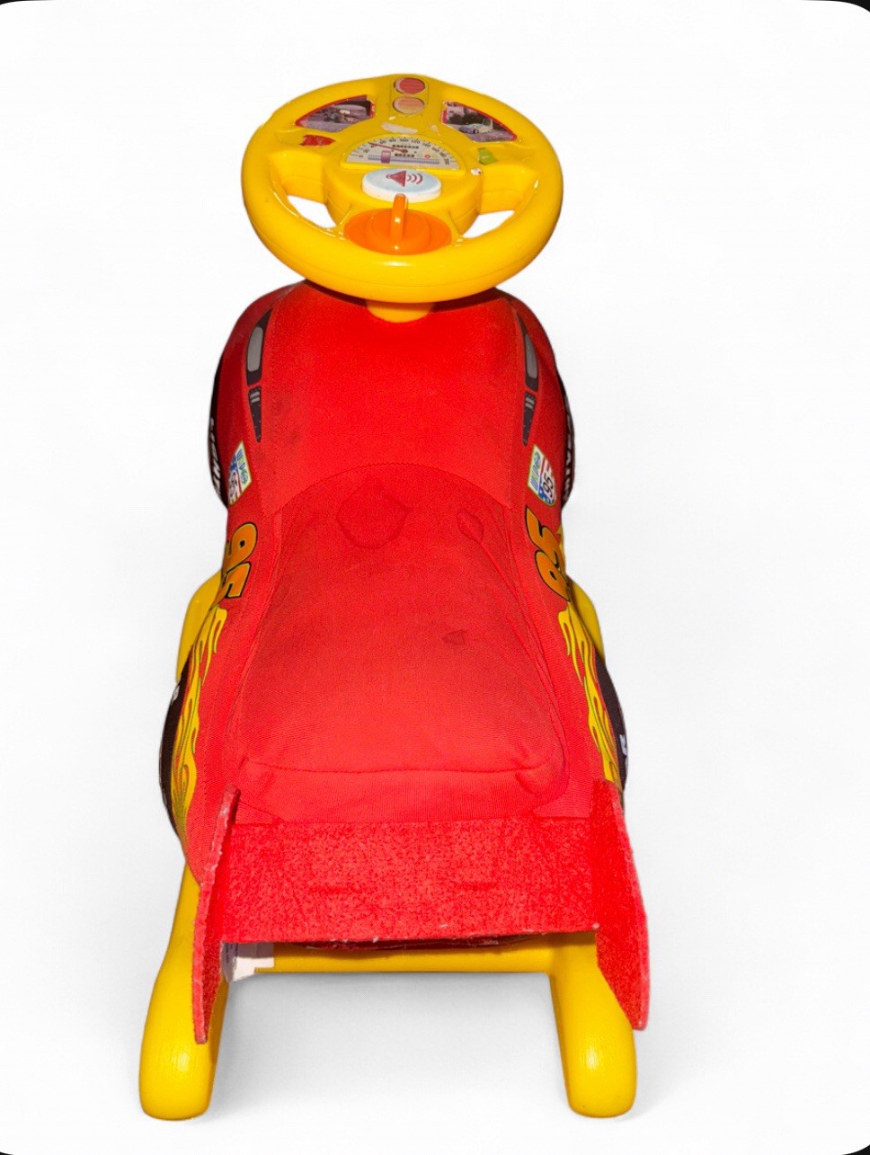 Disney Pixar Cars Lightning McQueen Sit On Rocker Rocking Plush Toddler WORKING!