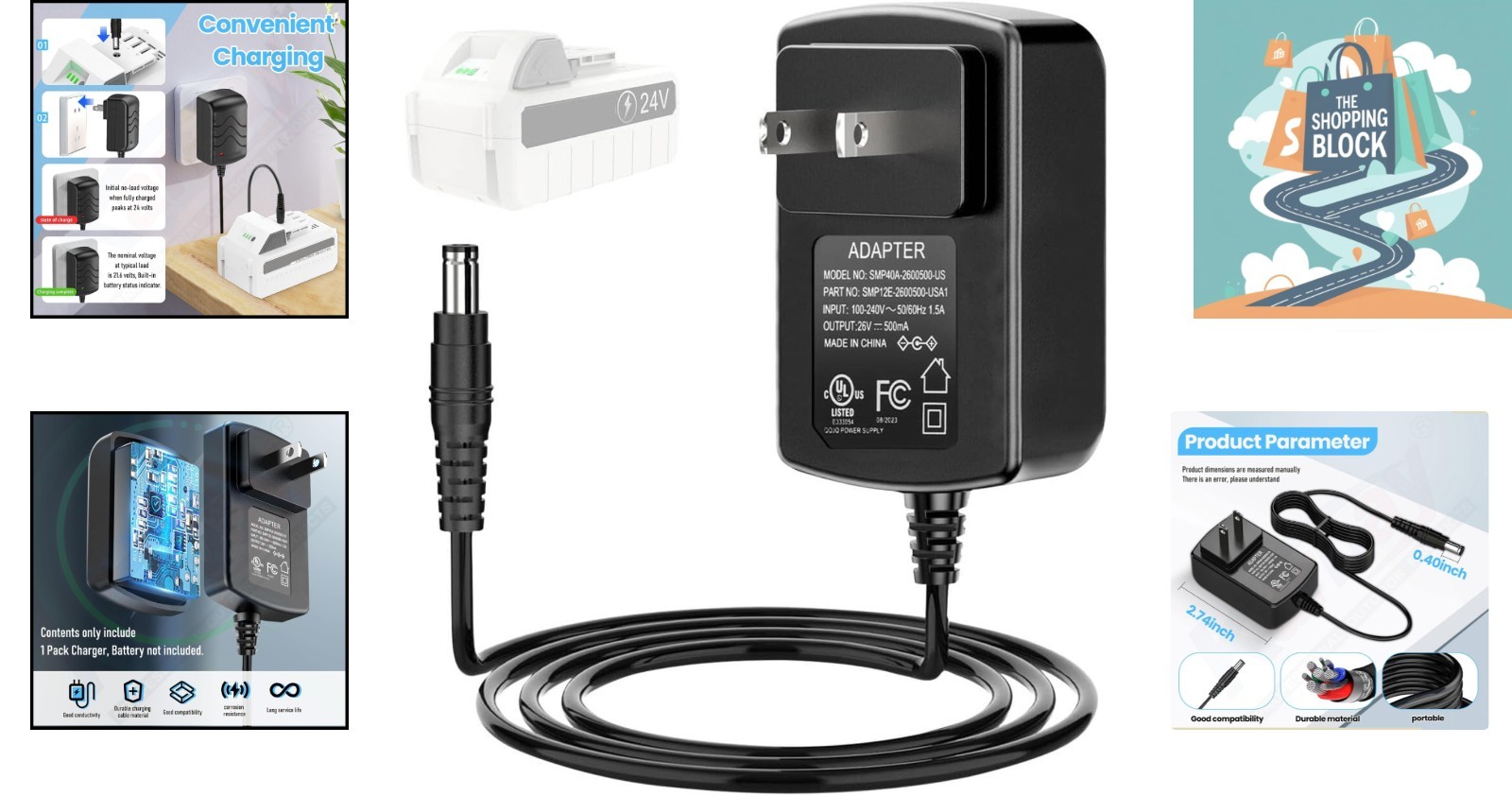 24V iON+ Fast Charger for Snow Joe & Sun Joe 24V Batteries, Black