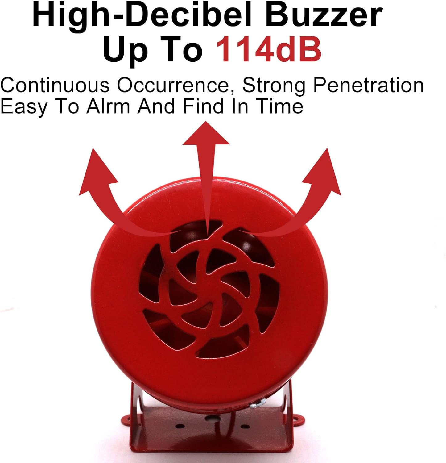Motor Siren Red 1Pc AC 110V 114Db Industry Electric Motor Alarm Driven Siren, Ho