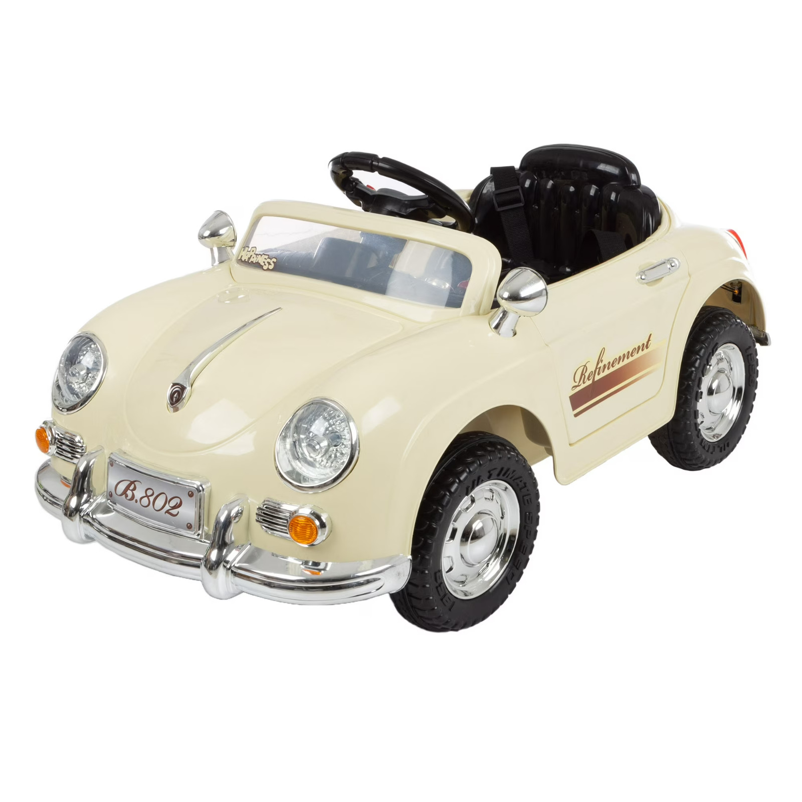 Vintage Kids Ride On Car 6V Battery with Remote, Lights and AUX by Lil’ Rider, C