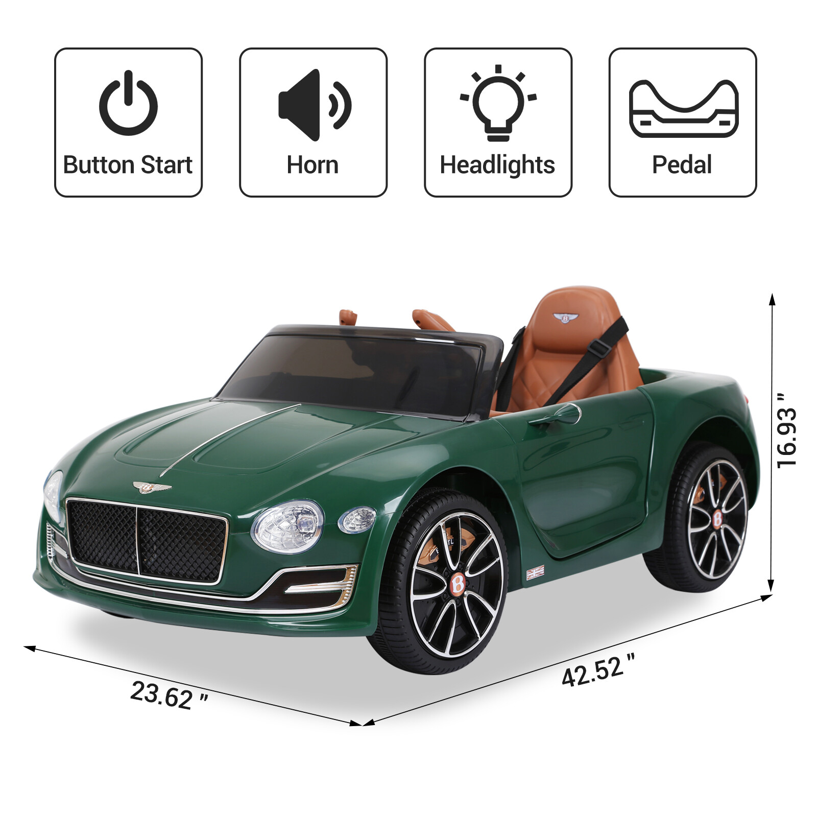 Licensed Bentley EXP-12 Kids Toddler Ride On Car Remote Control Electric Toy Car