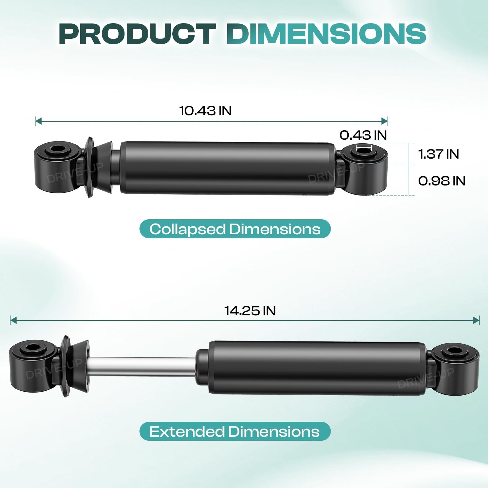 DRIVE UP Rear Shock Absorbers for EZGO RXV Golf Cart Gas Electric Models 2008…
