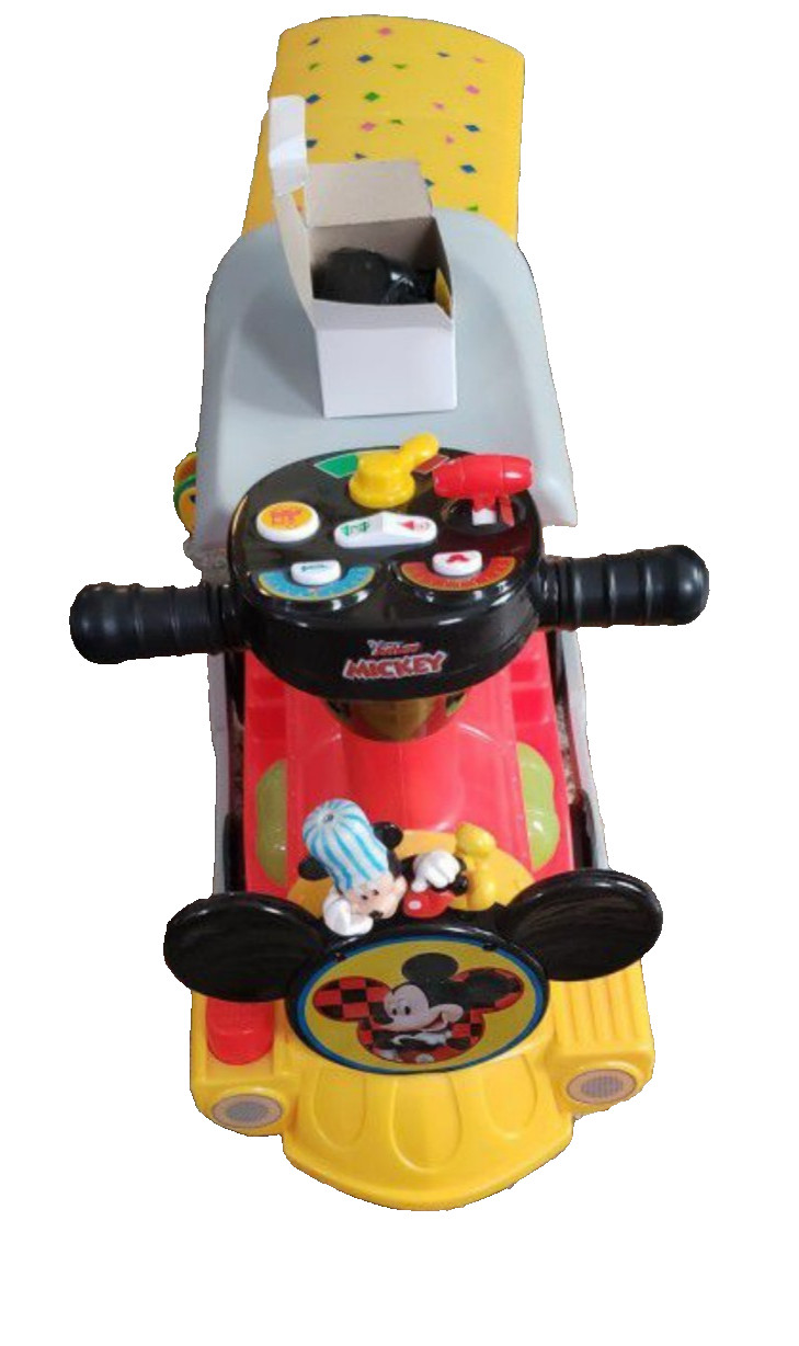 KIDDIELAND MICKEY TODDLER BATTERY OPERATED RIDE ON TOY TRAIN W/ TRACKS & SOUNDS