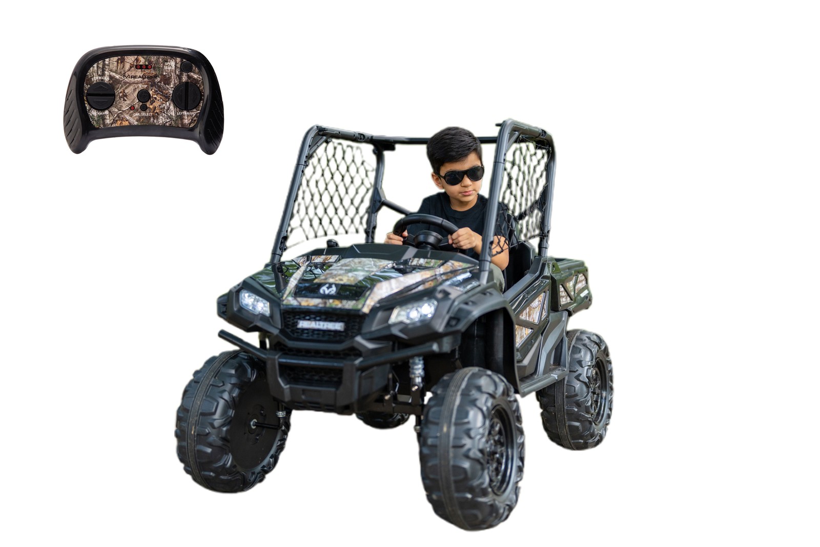 24V Realtree Camo UTV Battery-Operated Ride On Toy Remote Age 3+ Realistic