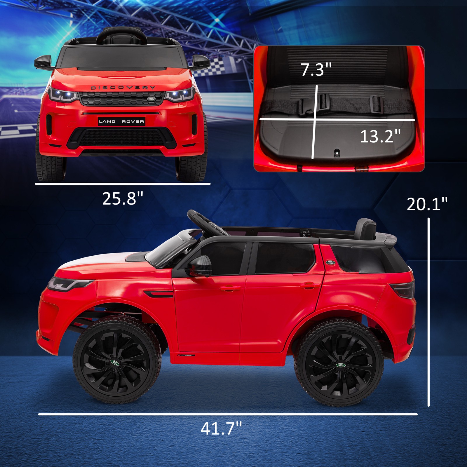 Land Rover Licensed 12V Kids Ride on Car w/ Soft Start, Red