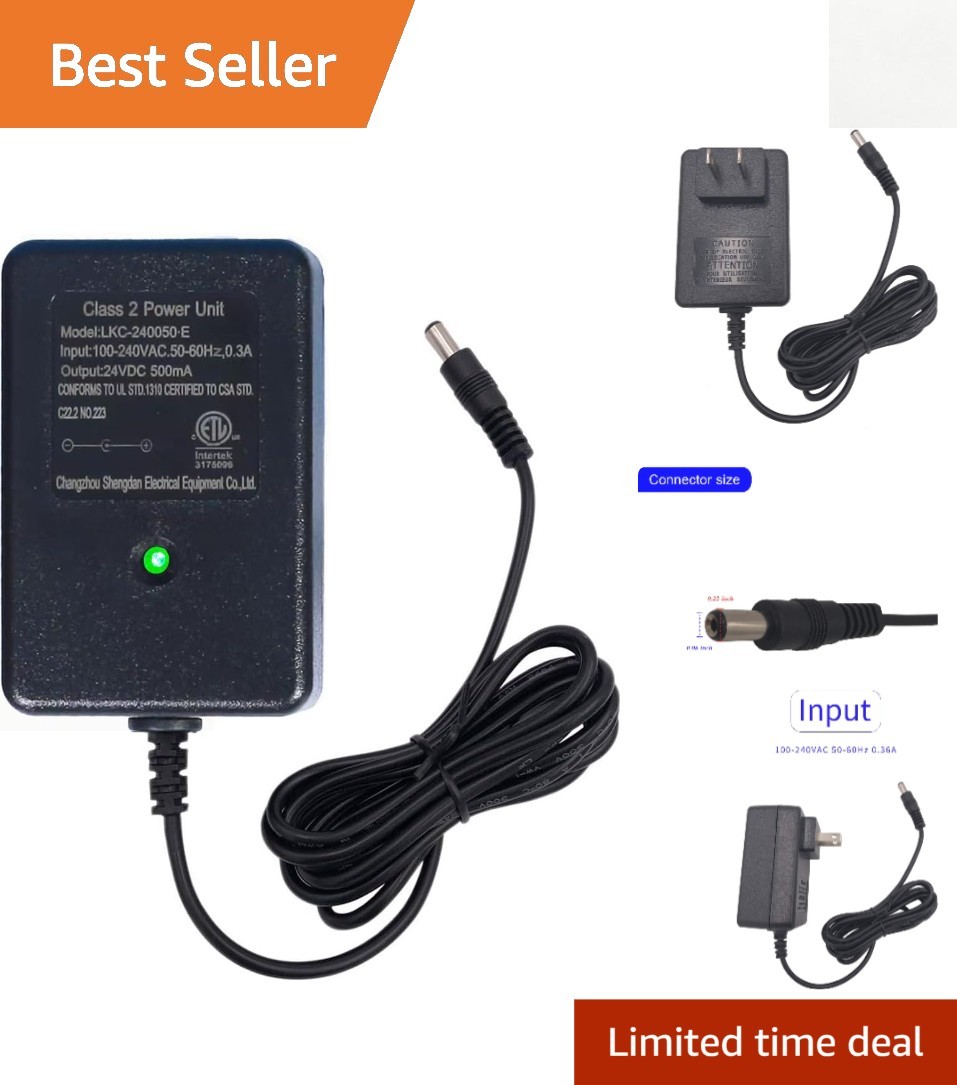 Universal 24V Charger for Electric Toys – 500mA Supply with Battery Protection