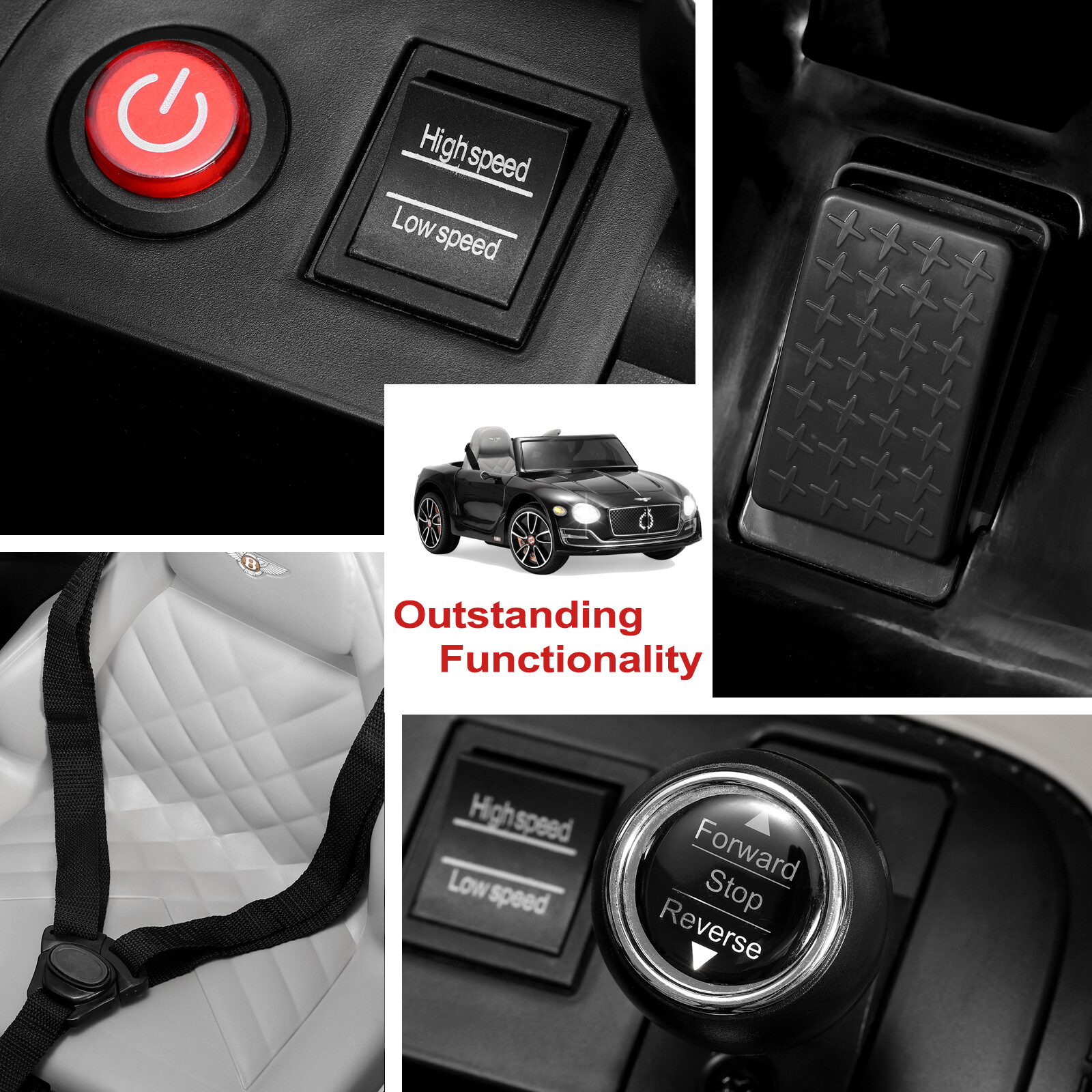 LICENSED Bentley Style Kids Electric Ride On Car Toys Gifts with Remote Control
