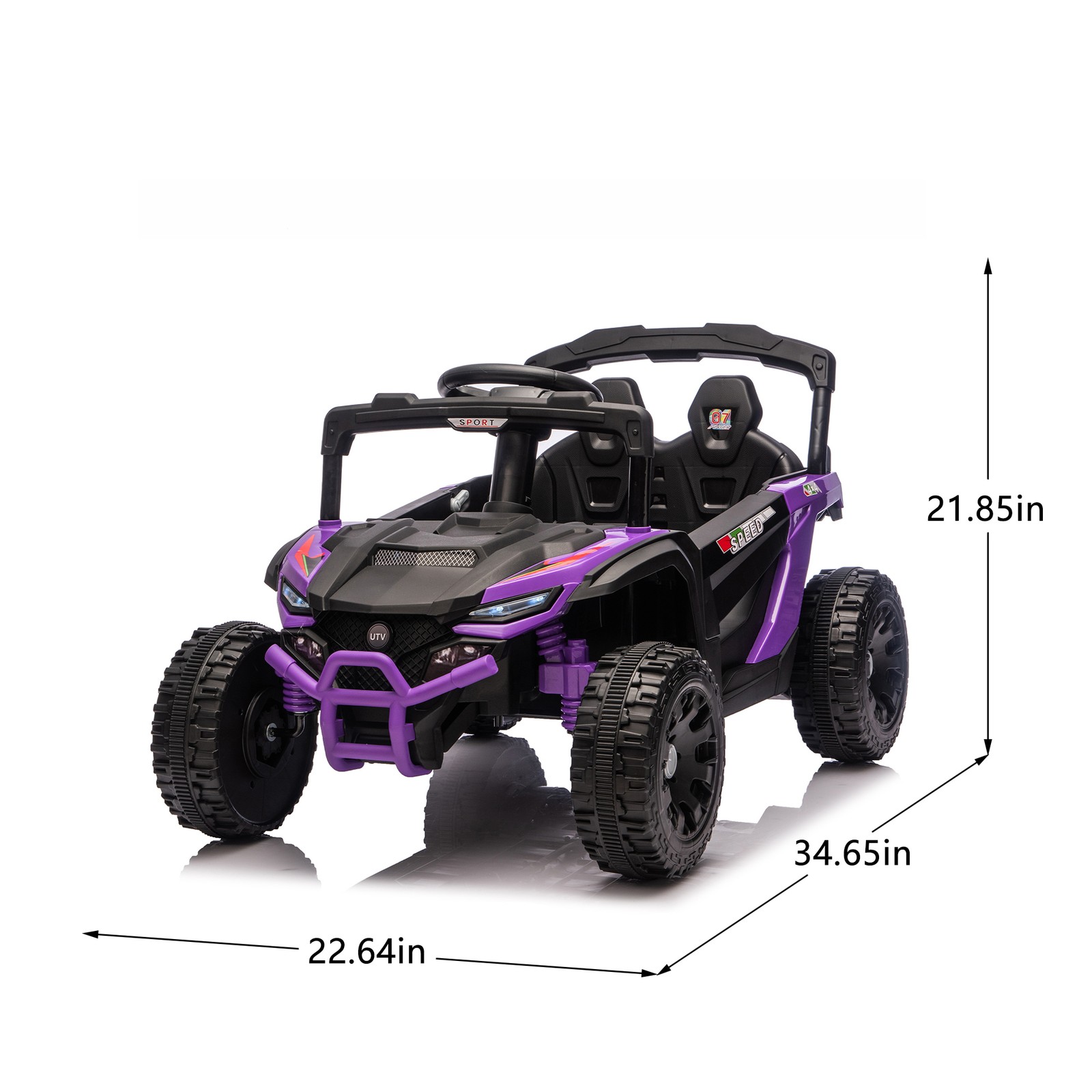 24V Kids Ride on UTV Electric Off-Road Car Speed 1.86-3.11mph w/Remote Control