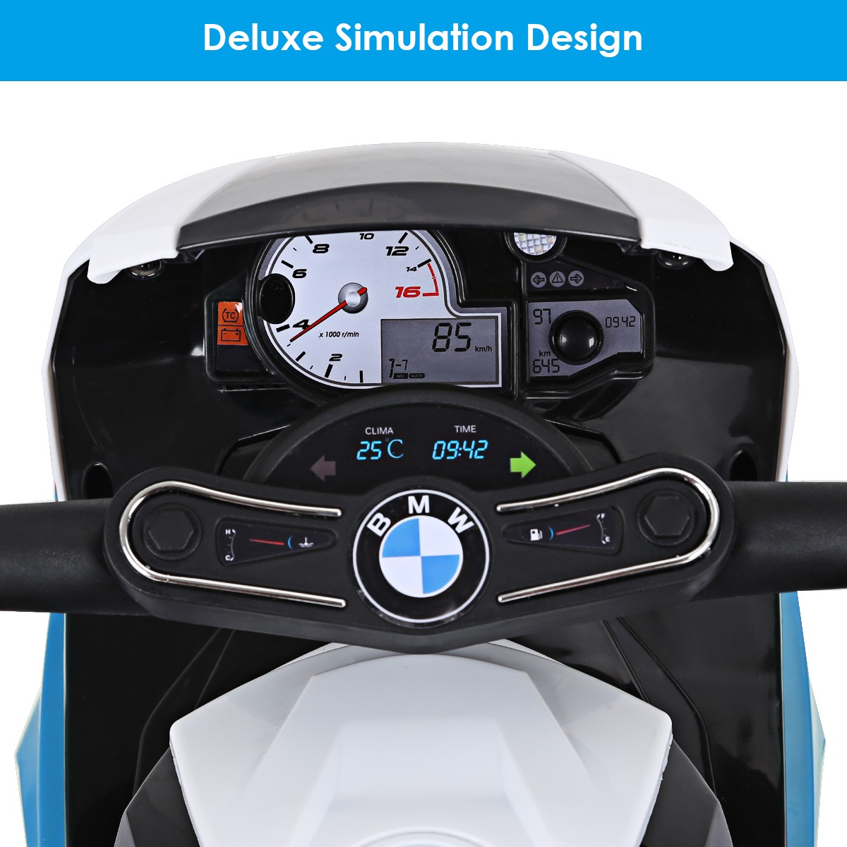 Kids Ride On Motorcycle BMW Licensed 6V Electric 3 Wheels Bicycle w/ Music&Light