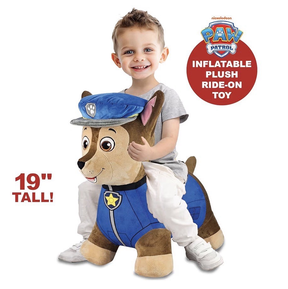 NEW! Paw Patrol CHASE Plush Ride On Bouncer Hopper Toy 18M- 3Y Nickelodeon 2025