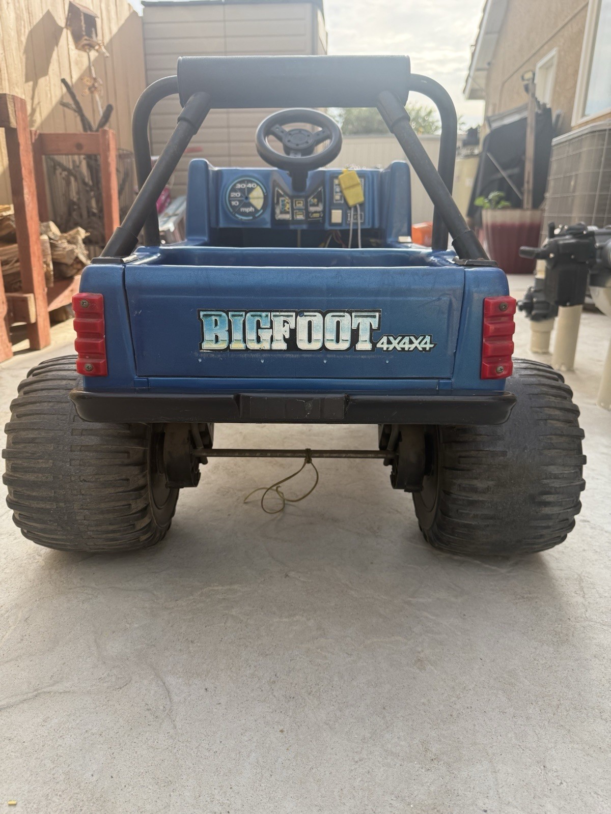 Power Wheels Bigfoot Blue Battery Operated Ride-On Truck Toy for Ages 3-7