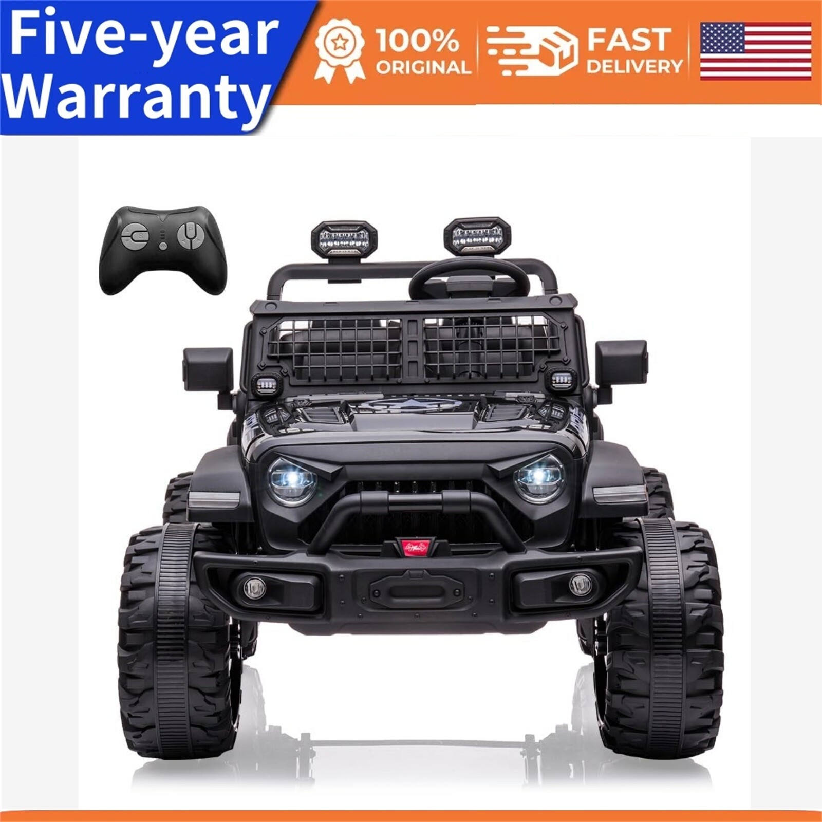 🍒24V 9Ah 2 Seaters Kids Ride On Truck with Remote Control MP3 USB port bright L