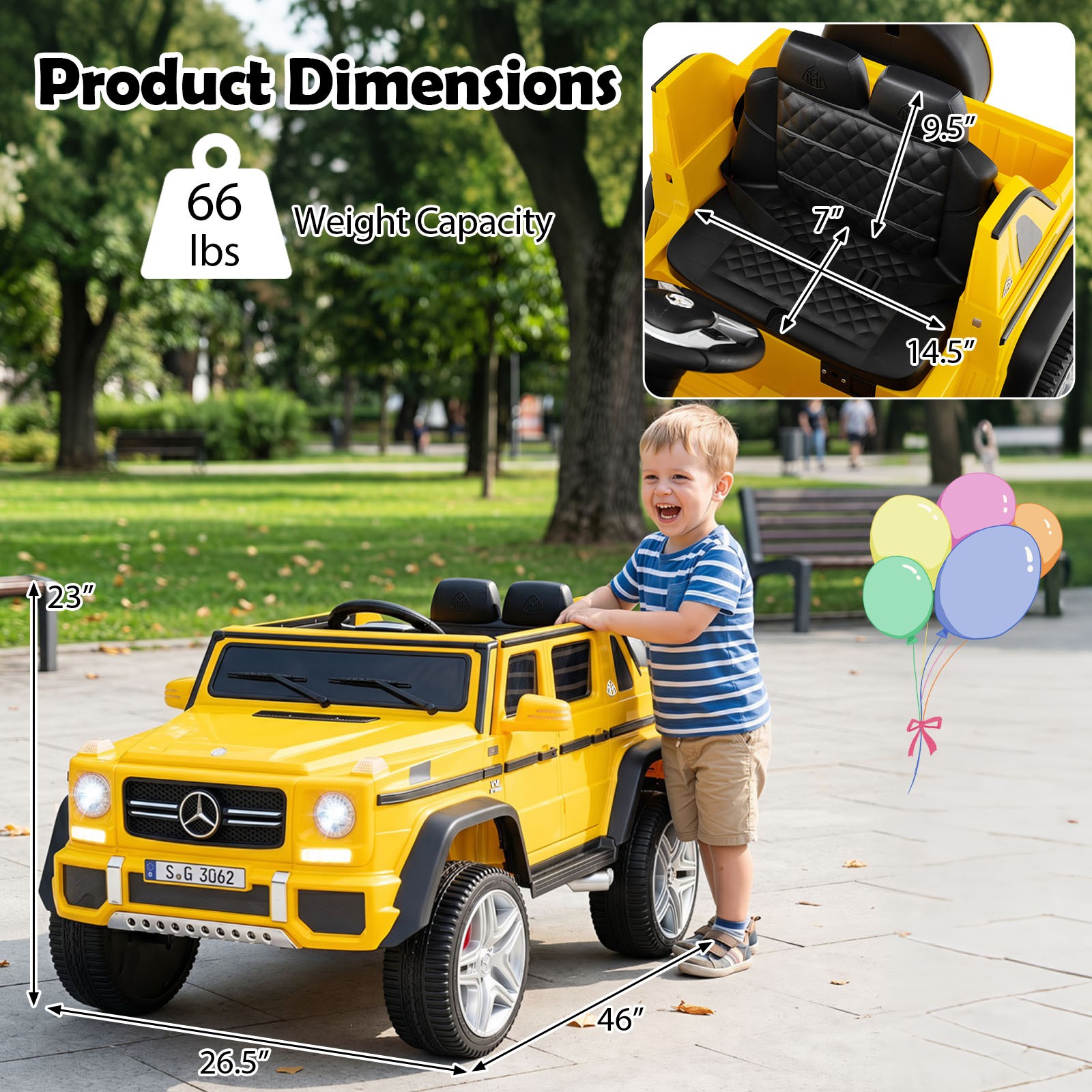 Licensed Mercedes-Benz Maybach G650S Kids Ride On Car w/Parent Remote Control