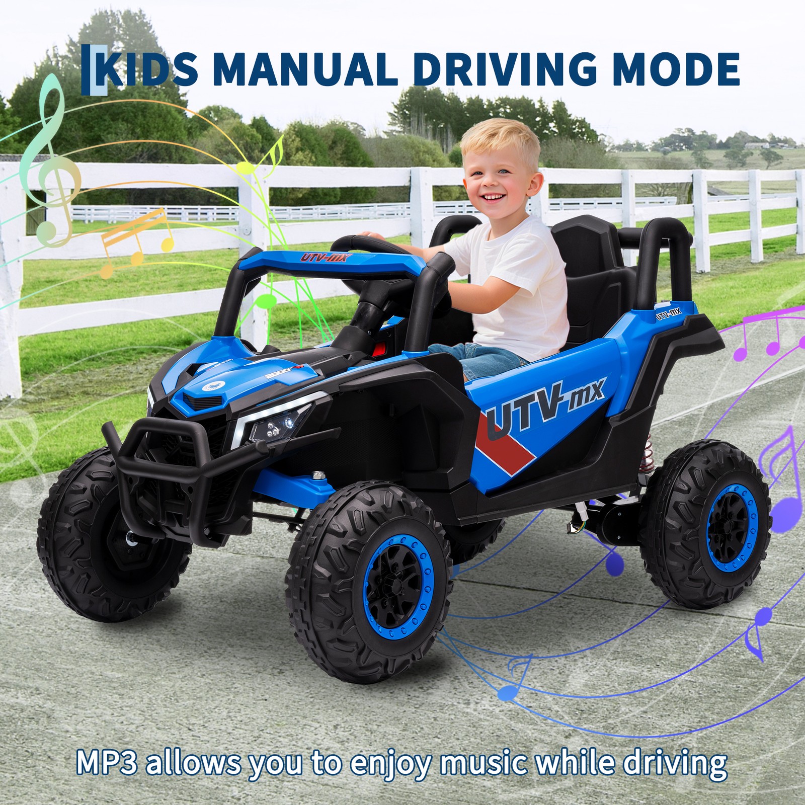 Electric Ride-On Car for Kid 12V Ride-On Toy for Children w/ 2.4G Remote Control