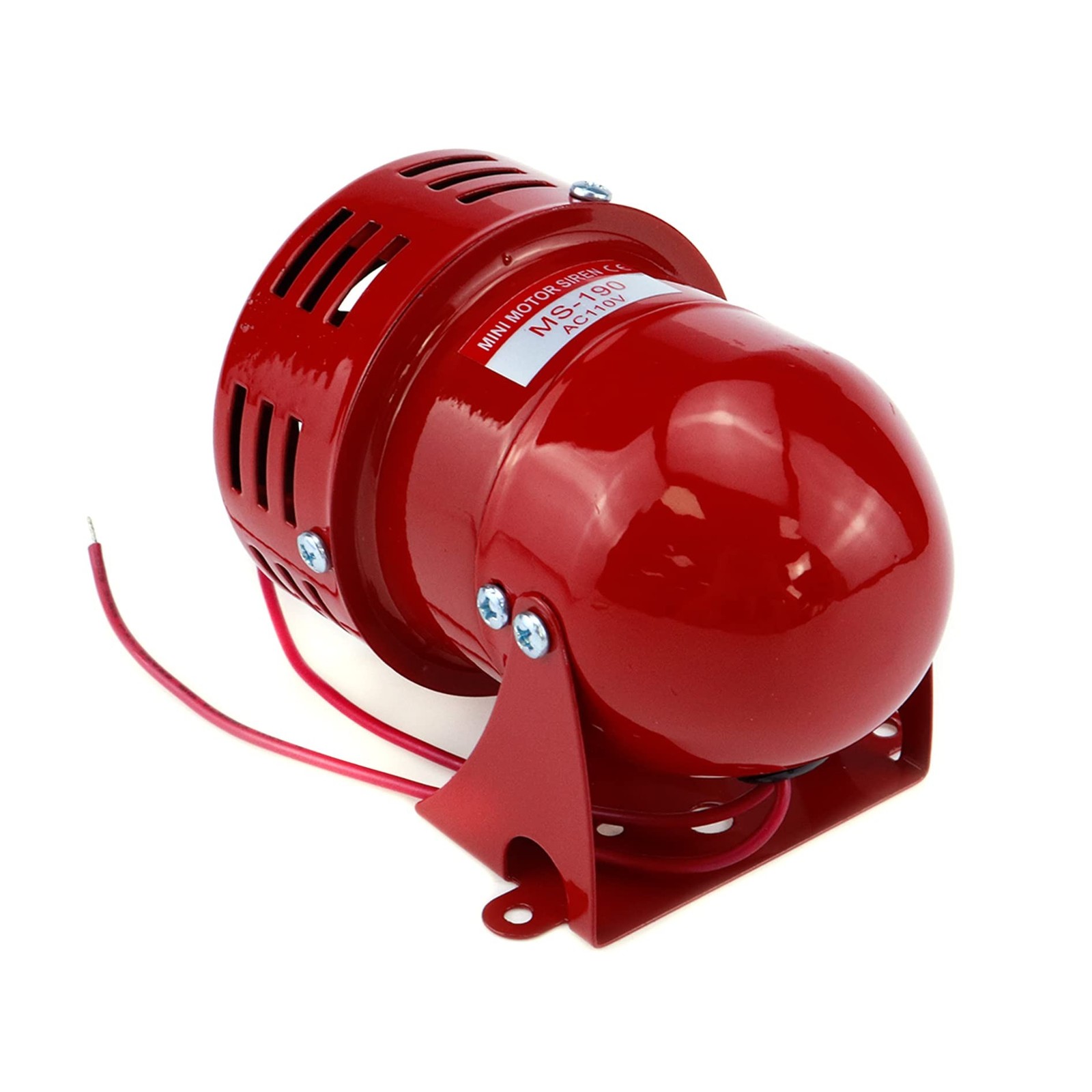Motor Siren Red 1Pc AC 110V 114dB Industry Electric Motor Alarm Driven Siren,…