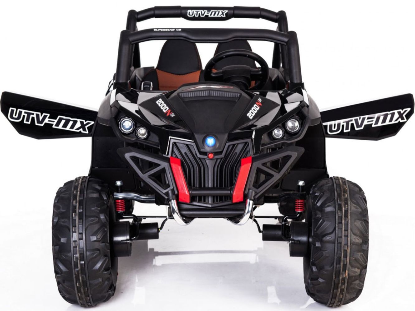 Mini Moto UTV 4×4 12V Black Kids Ride-On Car 2.4GHz RC Remote EVA Tires 4 Motors