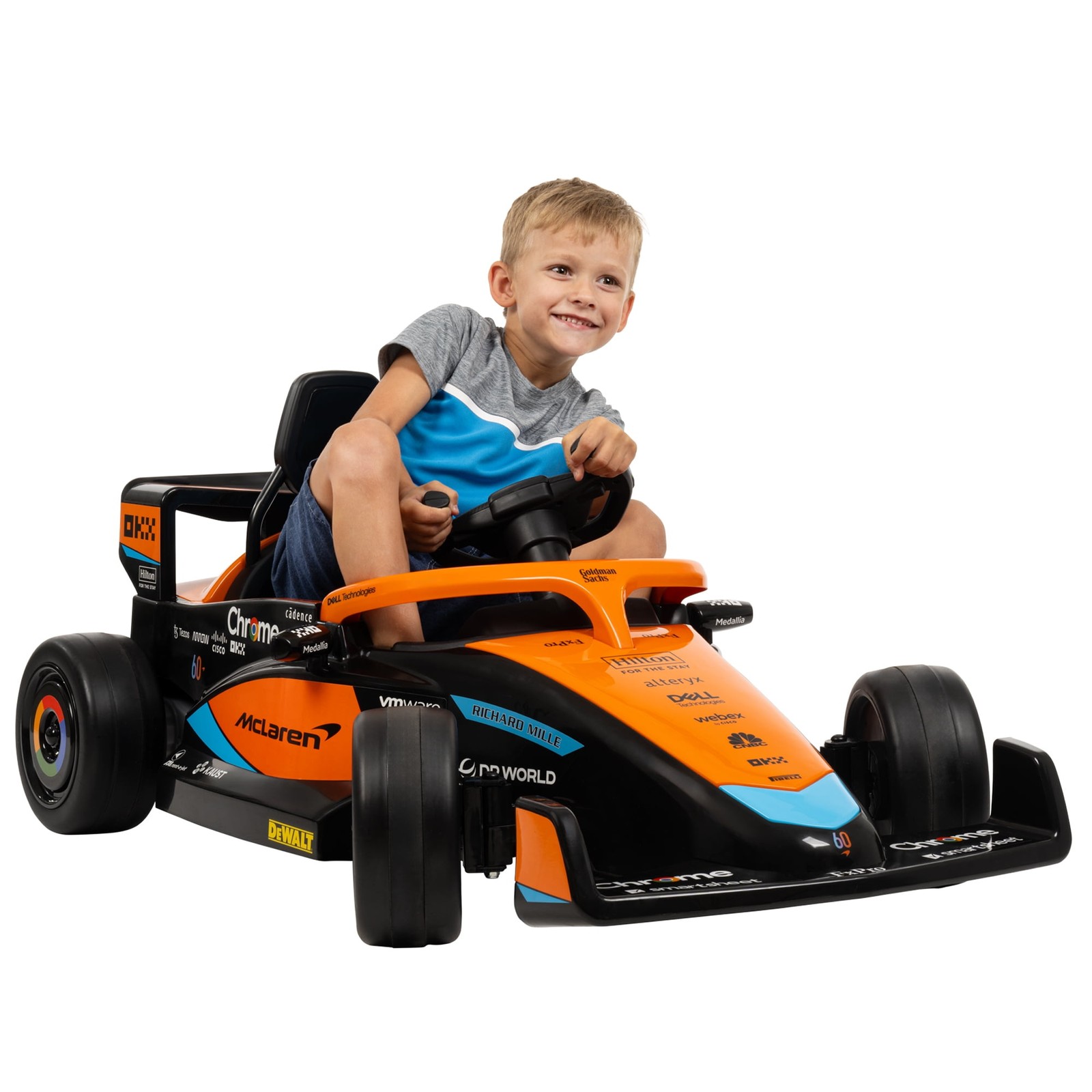 McLaren F1 Race Car 12V Battery-Powered Vehicle w/ Remote, Ages 3+