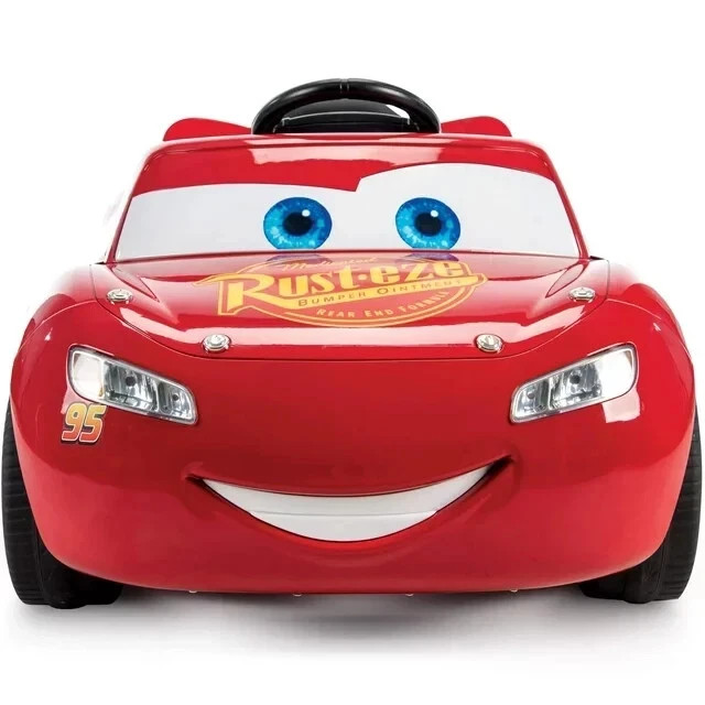 Disney Cars Lightning McQueen Battery-Powered Vehicle w/ Sound Effects, Ages 3+