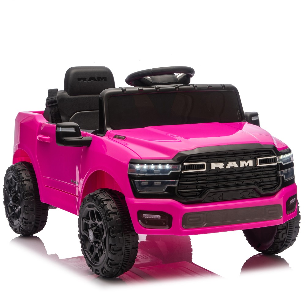 12V Kids Ride On Truck w/Remote Control,2WD & Rear Shock Suspension for Age 3-6