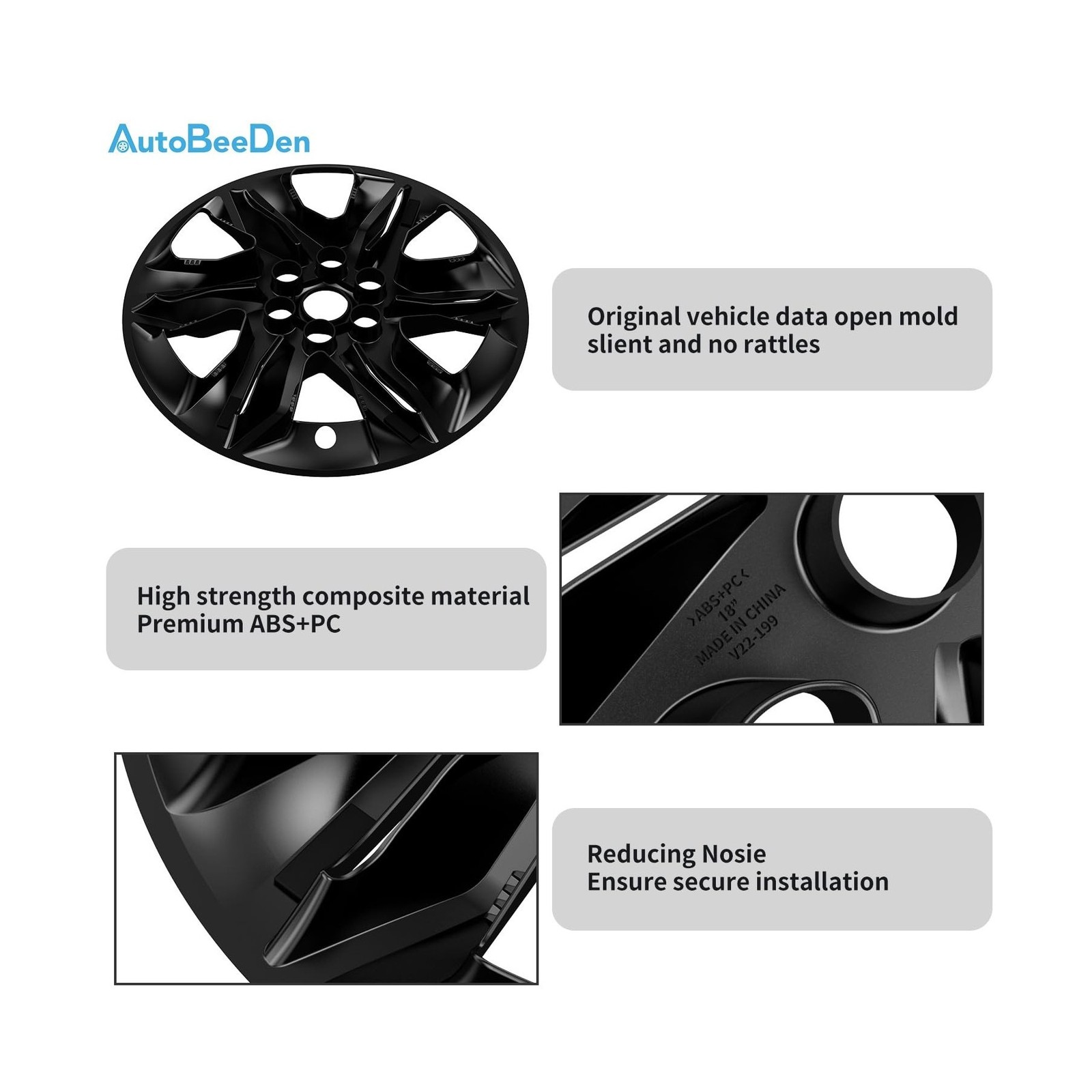4-Pack 18 inch Wheel Skins Compatible with Chevrolet Chevy Blazer 2019 2020 2…