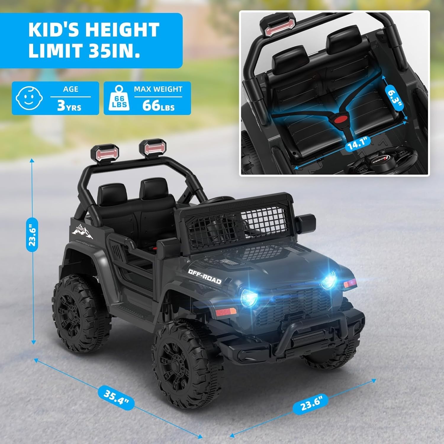 Carro Electrico Para Niños Coche Montable De Jugar Manejar Con Control Remoto..