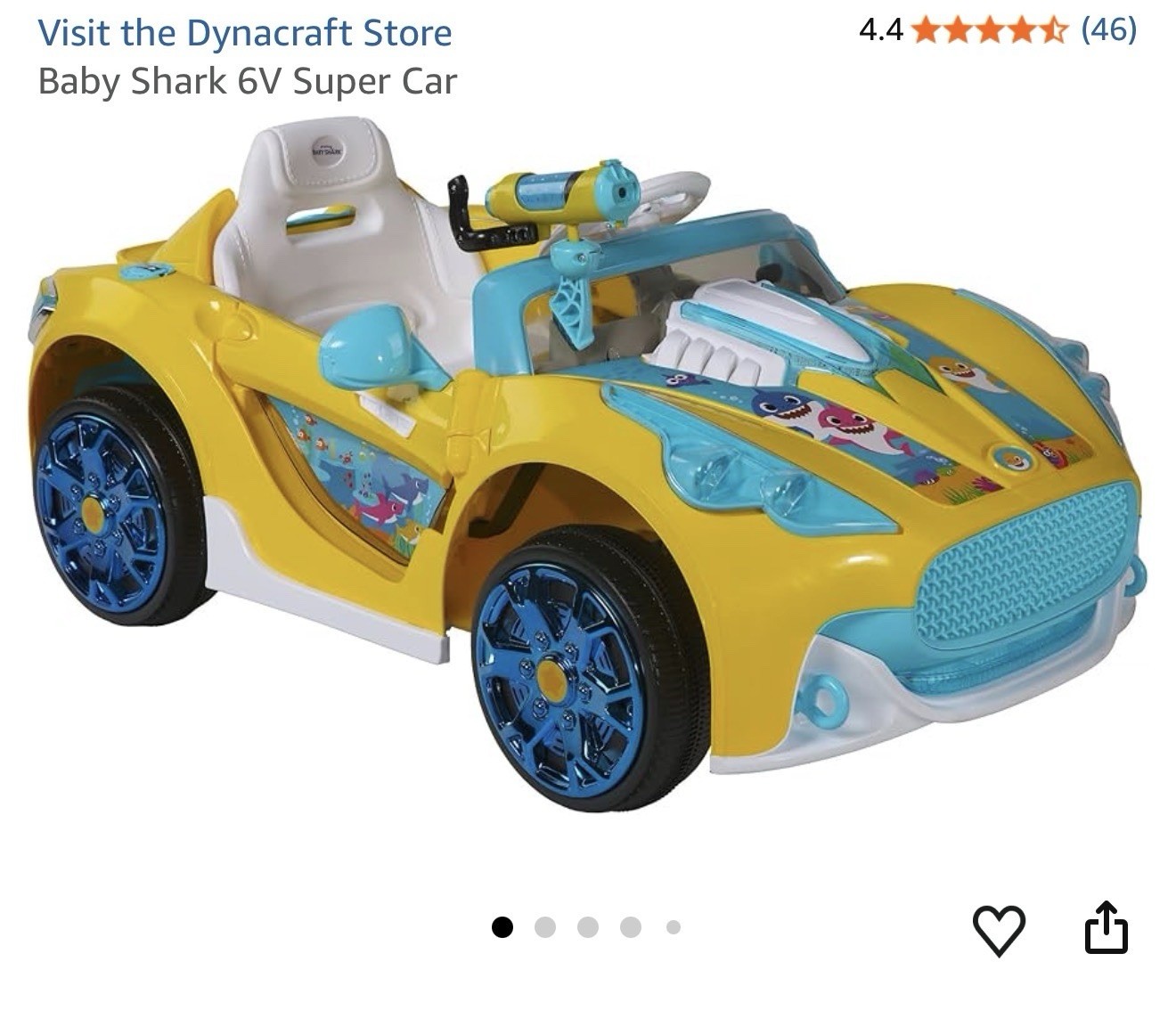 Baby Shark 6V Super Car, Electric powered, rechargeable.