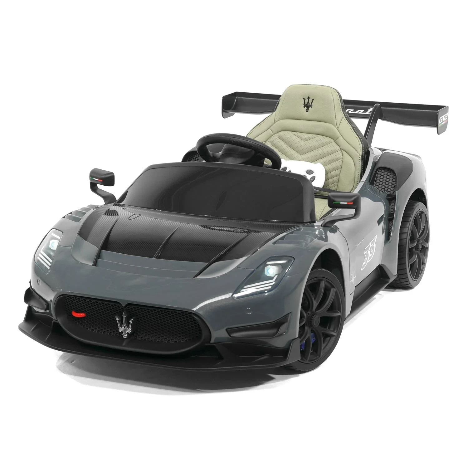 24V Maserati GT2 Kids Ride On Electric Car EVA Foam Rubber Tires Lights Music+RC