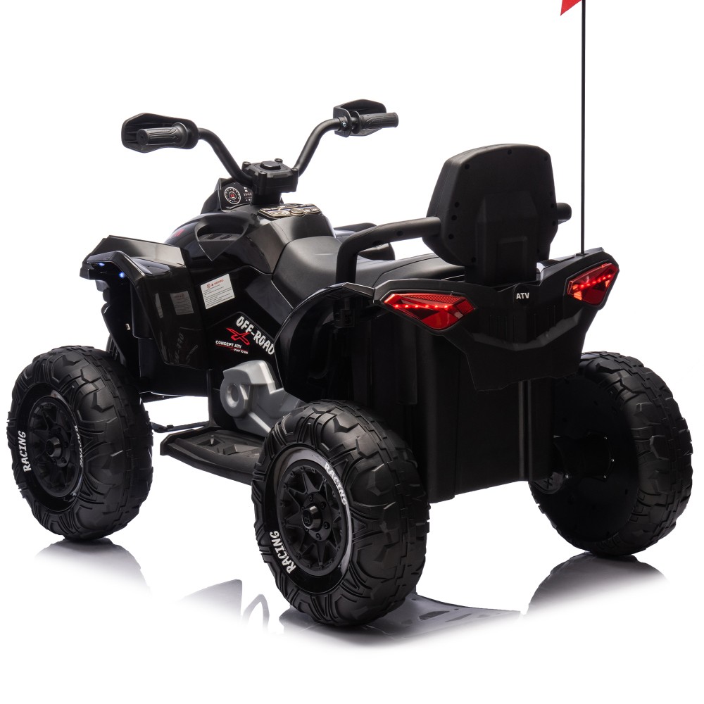 24V Kids Electric ATV with Parent Control Bluetooth Music Lights for Ages 3-12