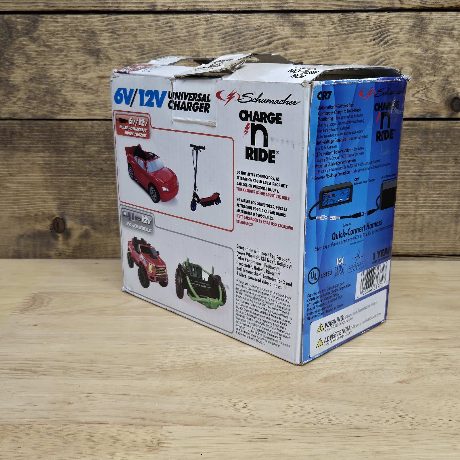 Schumacher CR-7 Charge ‘n Ride 6/12V Universal Battery Charger Perego,Razor
