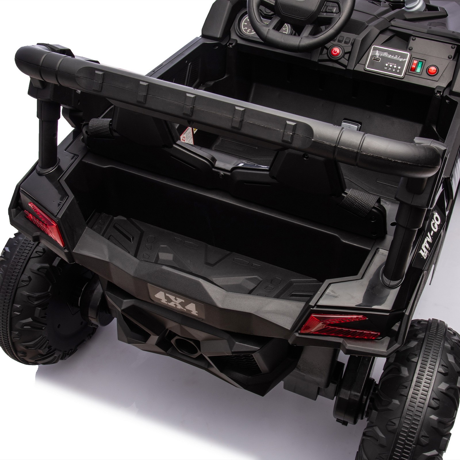 24V 7Ah Kids Ride On Rally UTV Car Parents Control 4-Wheel Suspension LED Music