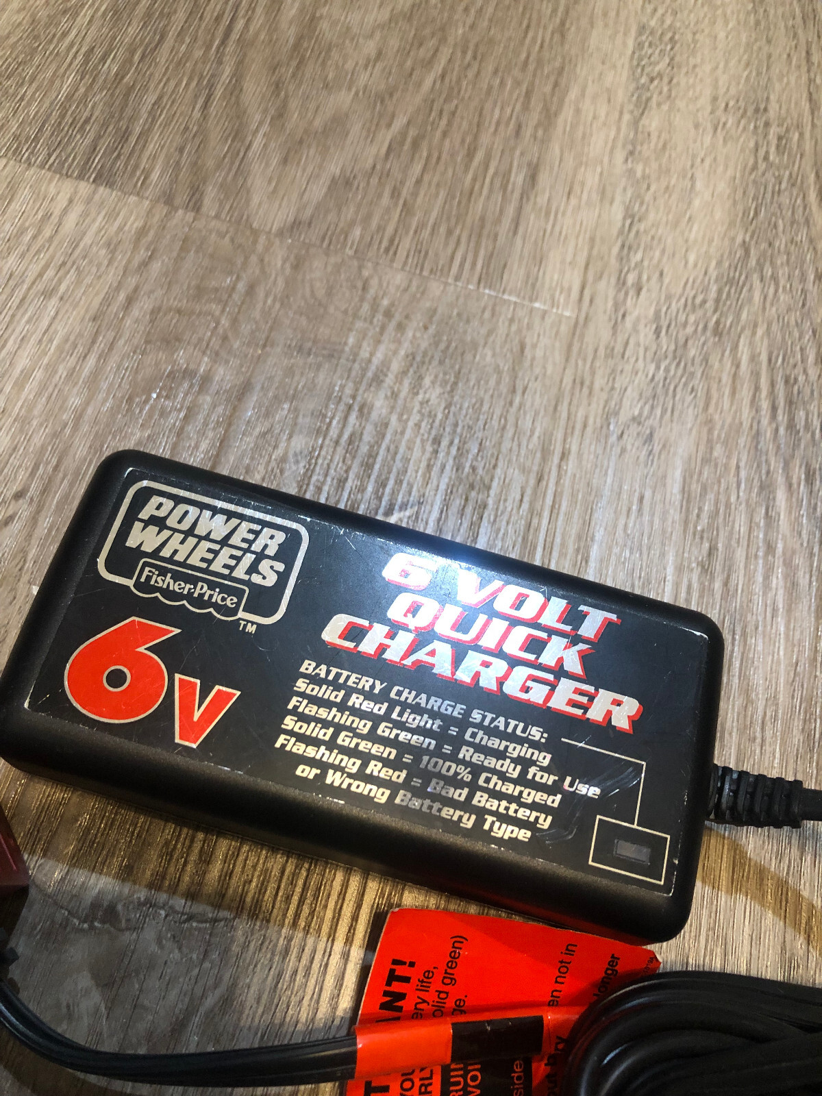 POWER WHEELS FISHER PRICE 6 VOLT QUICK BATTERY 6V 2.5A FAST CHARGER 00801-1484
