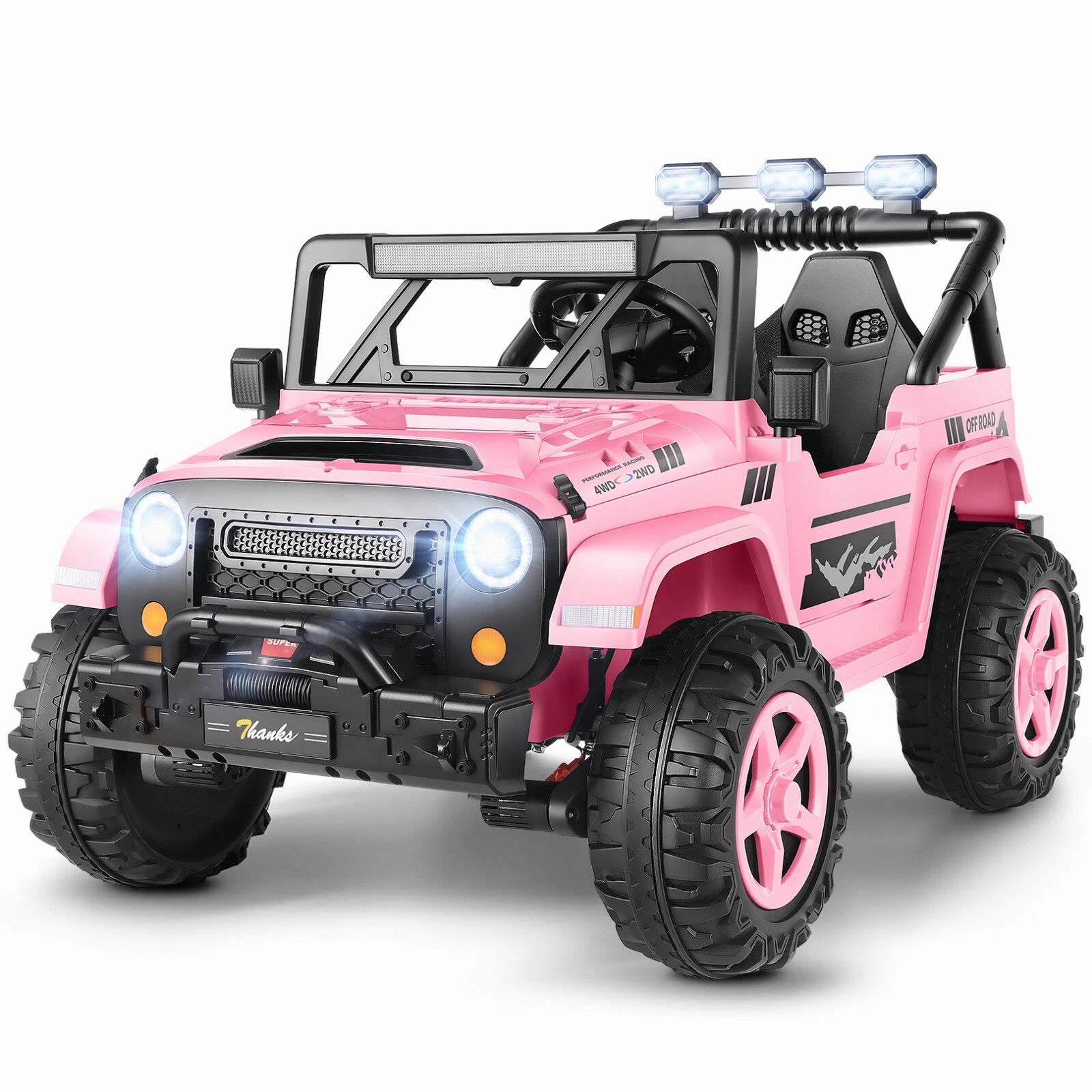 2 Seaters Ride On Truck for Kids 24V Battery Powered Electric Vehicle Toy Car #