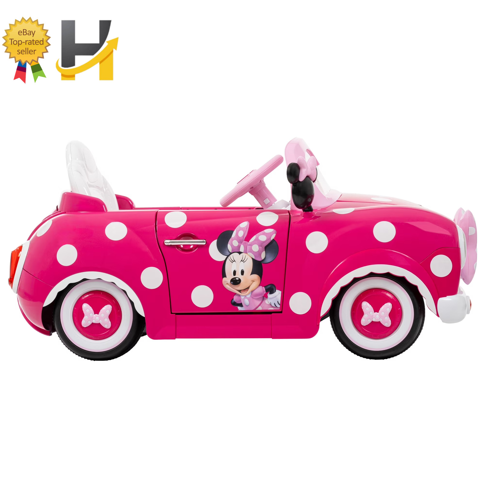 Disney Minnie Mouse Convertible Ride On Car 6 Volt Electric Toy For Kids Age 3+