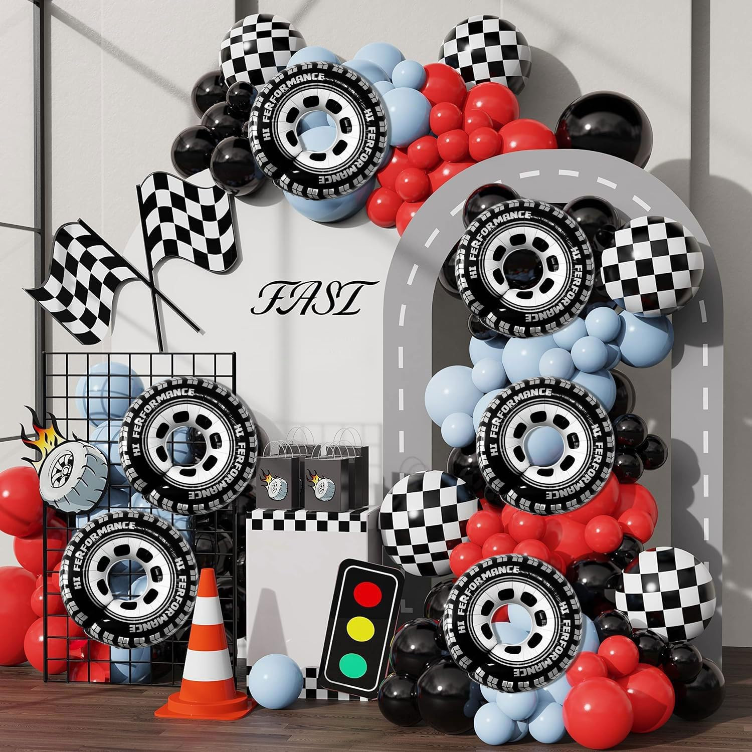 30 Inch Wheel Balloons, Race Car Tire Balloons, Racing Cars Wheels Theme Birthda