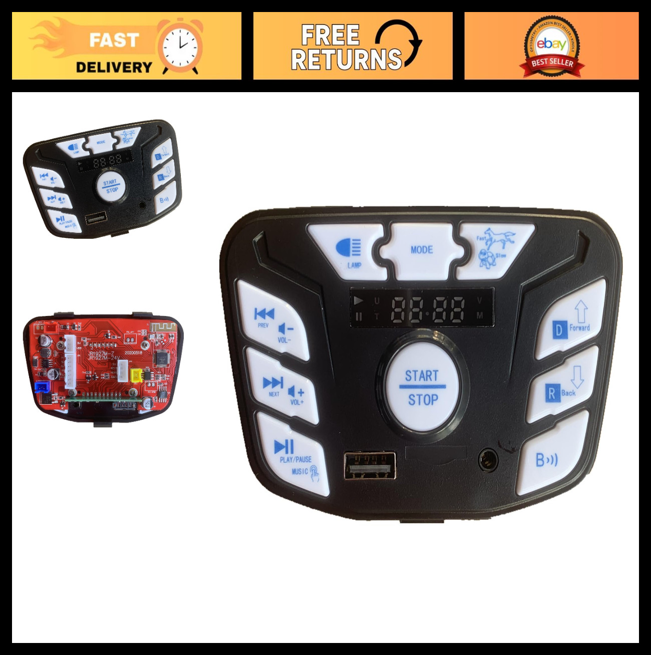 Children’s Electric Car PCB Control Panel – Multifunctional Replacement Parts fo