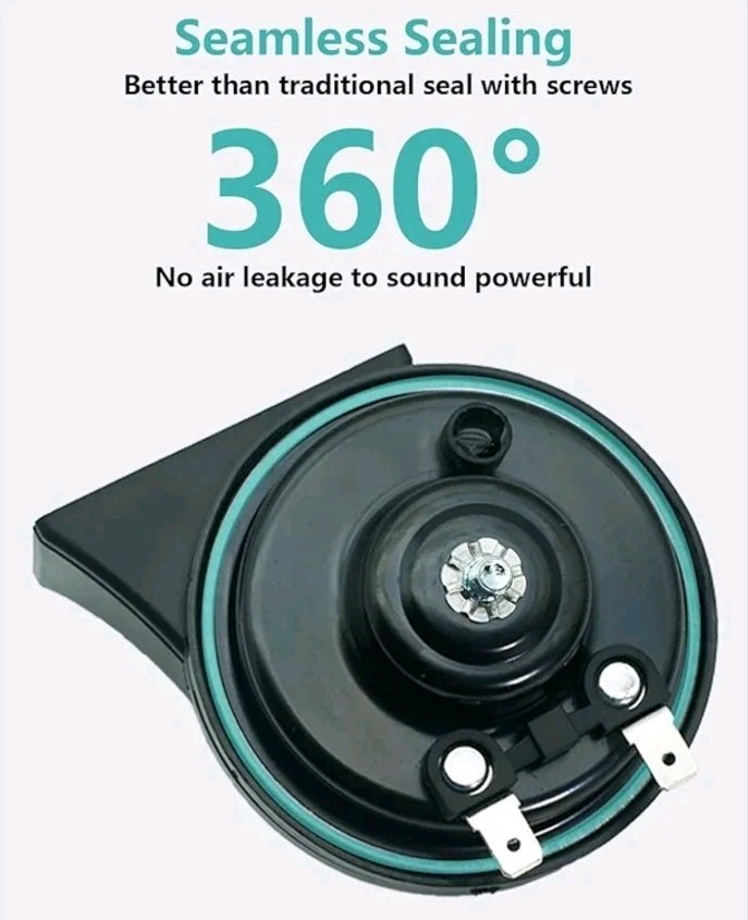 NEOGET Car Horn 12V Super Loud Electric Waterproof High Low Daul Tone (open box)