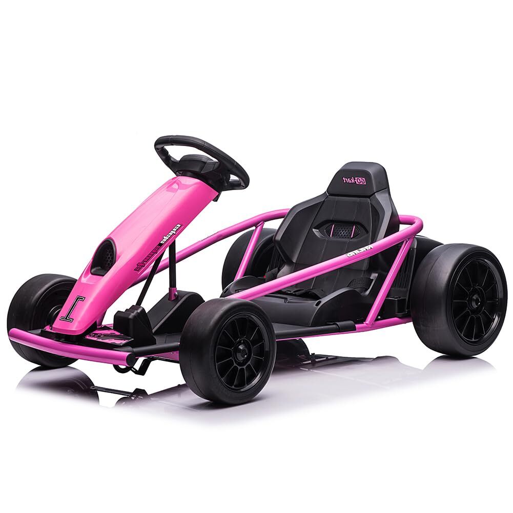 24V Go Kart 300W*2 Extra Powerful Motors 9Ah Large Battery for Kids 8-12 Years