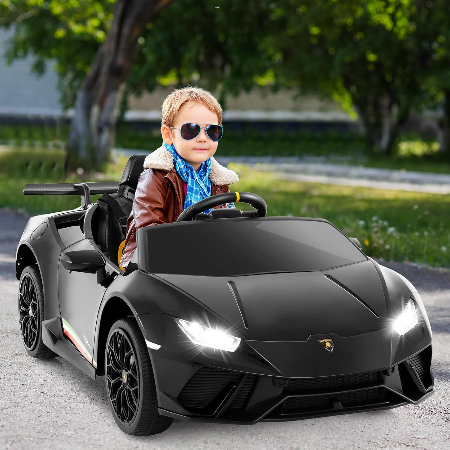Licensed Lamborghini Huracan Ride on Car by , 12V Kids Electric Vehicle with Rem