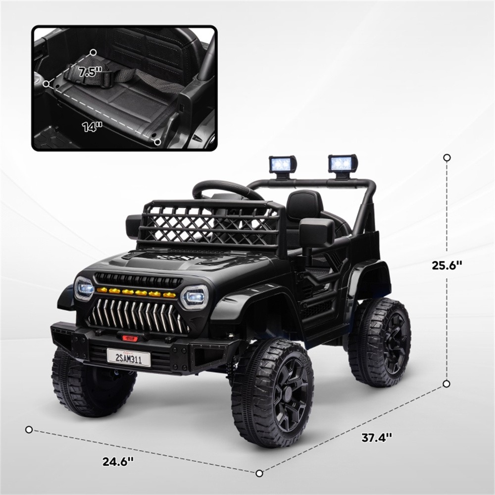 Ride on Toy Electric Car, Children’s Car, 12V Dual Motors Remote Control Drive~