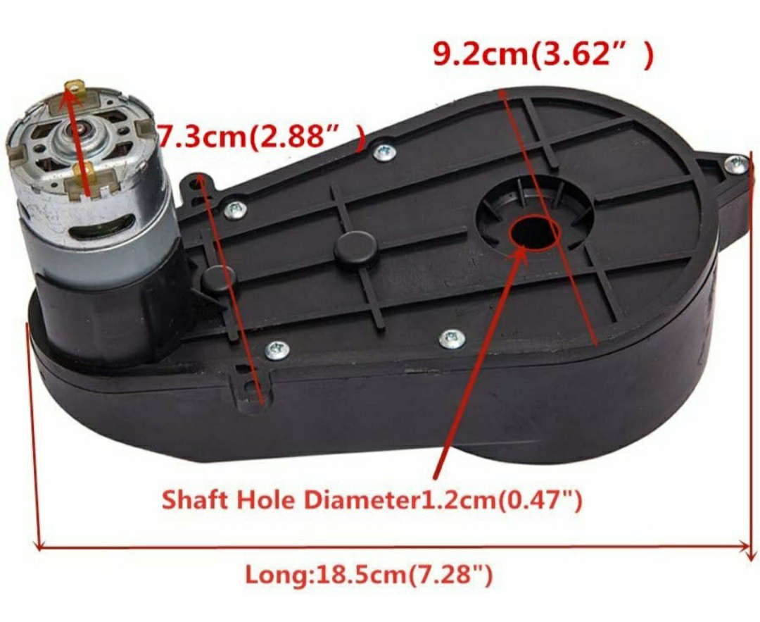 weelye 12V550 40000RPM Gearbox with High Torque 12V DC Motor for Kids Ride on…
