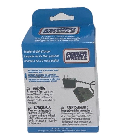 Power Wheels Toddler 6-Volt Charger – New In Box – 00801-1781 – Charges Blue 6V